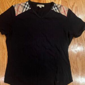 Burberry Black V-Neck Tee